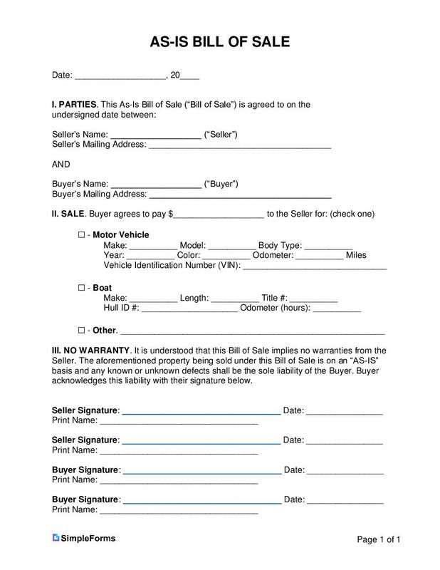 Mobile (Manufactured) Home Receipt